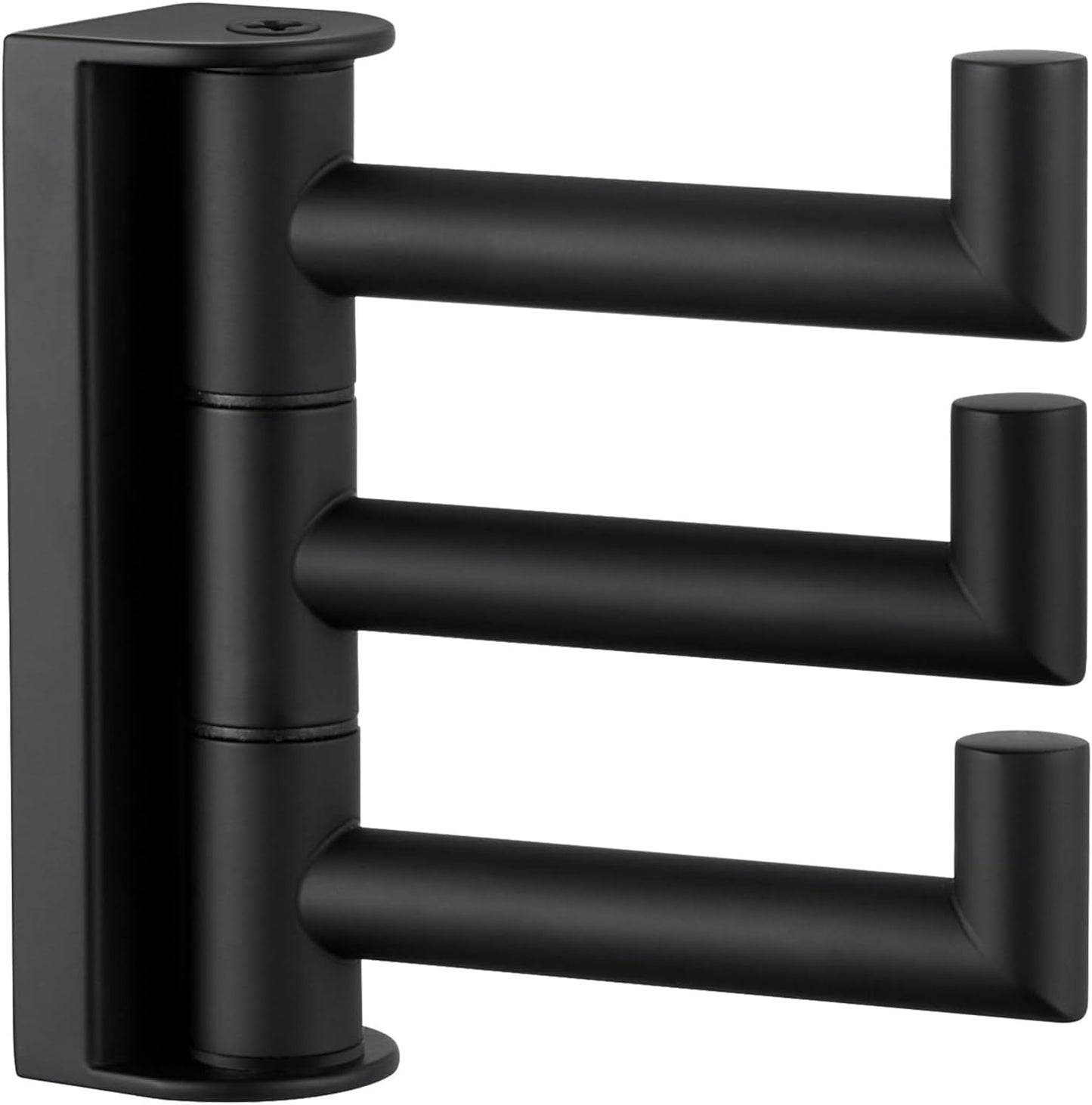 Angle Simple Swivel Towel Hook 3 Arms, SUS 304 Stainless Steel Foldable Bathroom Robe Towel Hook
