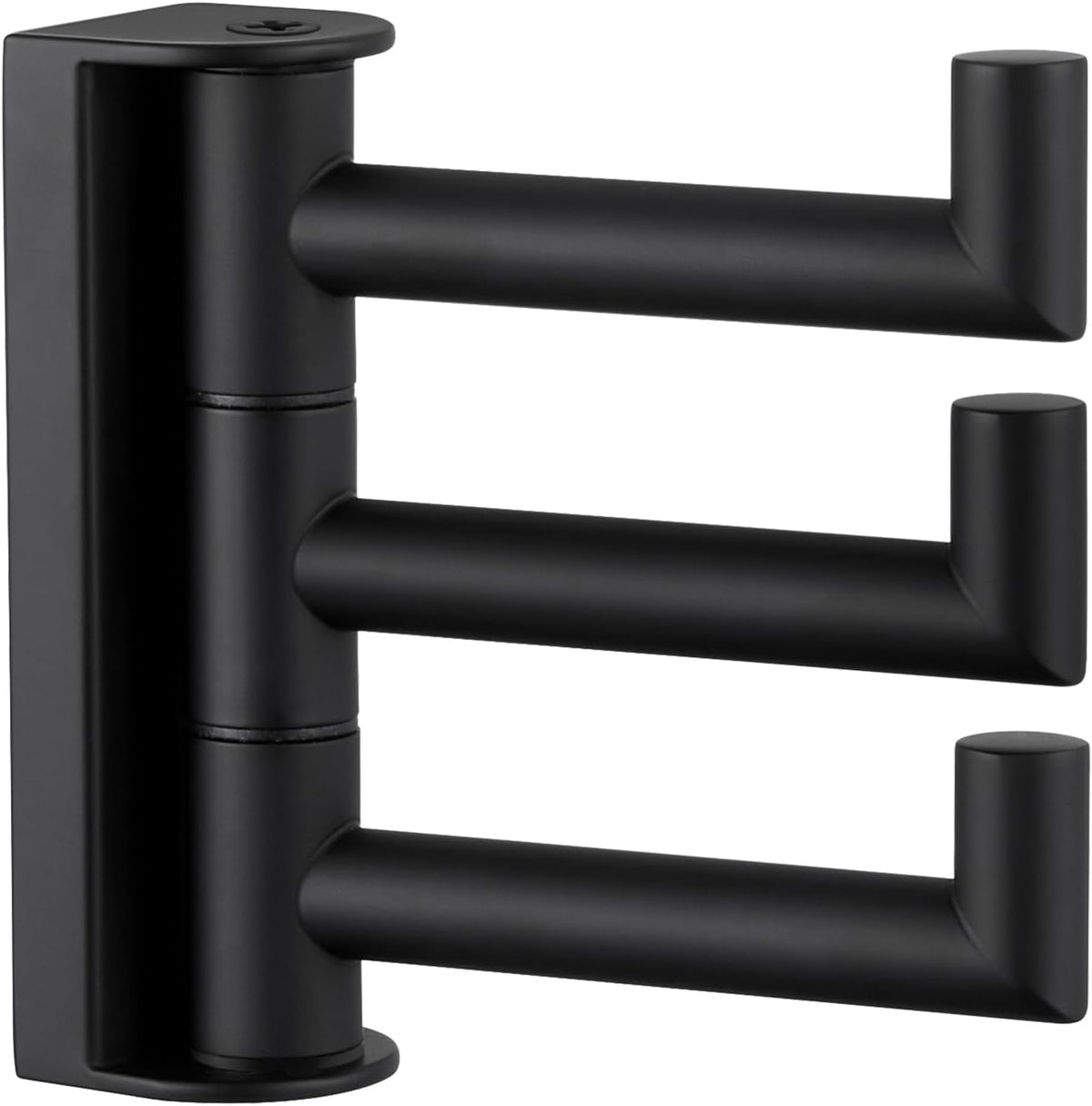 Angle Simple Swivel Towel Hook 3 Arms, SUS 304 Stainless Steel Foldable Bathroom Robe Towel Hook