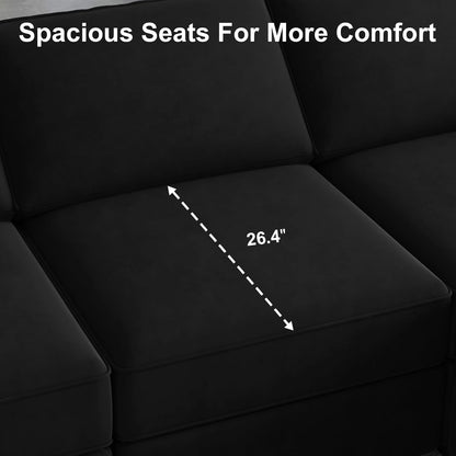 Belffin Modular Loveseat Sofa Couch with Storage Seats Velvet 2 Seater Love Seats for Small Spaces