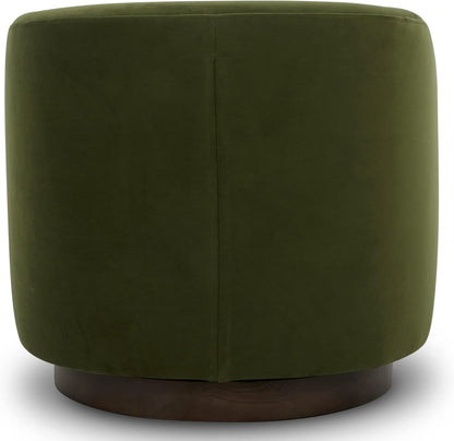 CHITA Swivel Accent Chair, FSC Certified Upholstered Velvet Barrel Chair for Living Room Set of 2