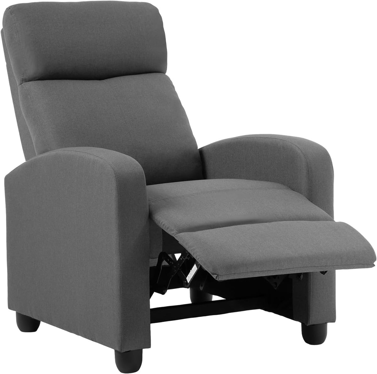 BestMassage | Recliner Chair | No Massage Function | Textile Grey | with Lumbar Support, Adjustable
