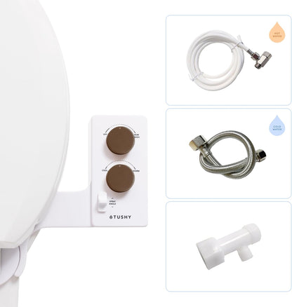 TUSHY Self-Cleaning Cool to Warm Water Bidet Attachment. Easy Universal DIY Install, No Plumber