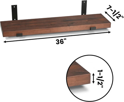 CONSDAN Floating Shelf for Wall Mounted Book Shelf Hanging Shelves Floating Bookshelf for Bedroom