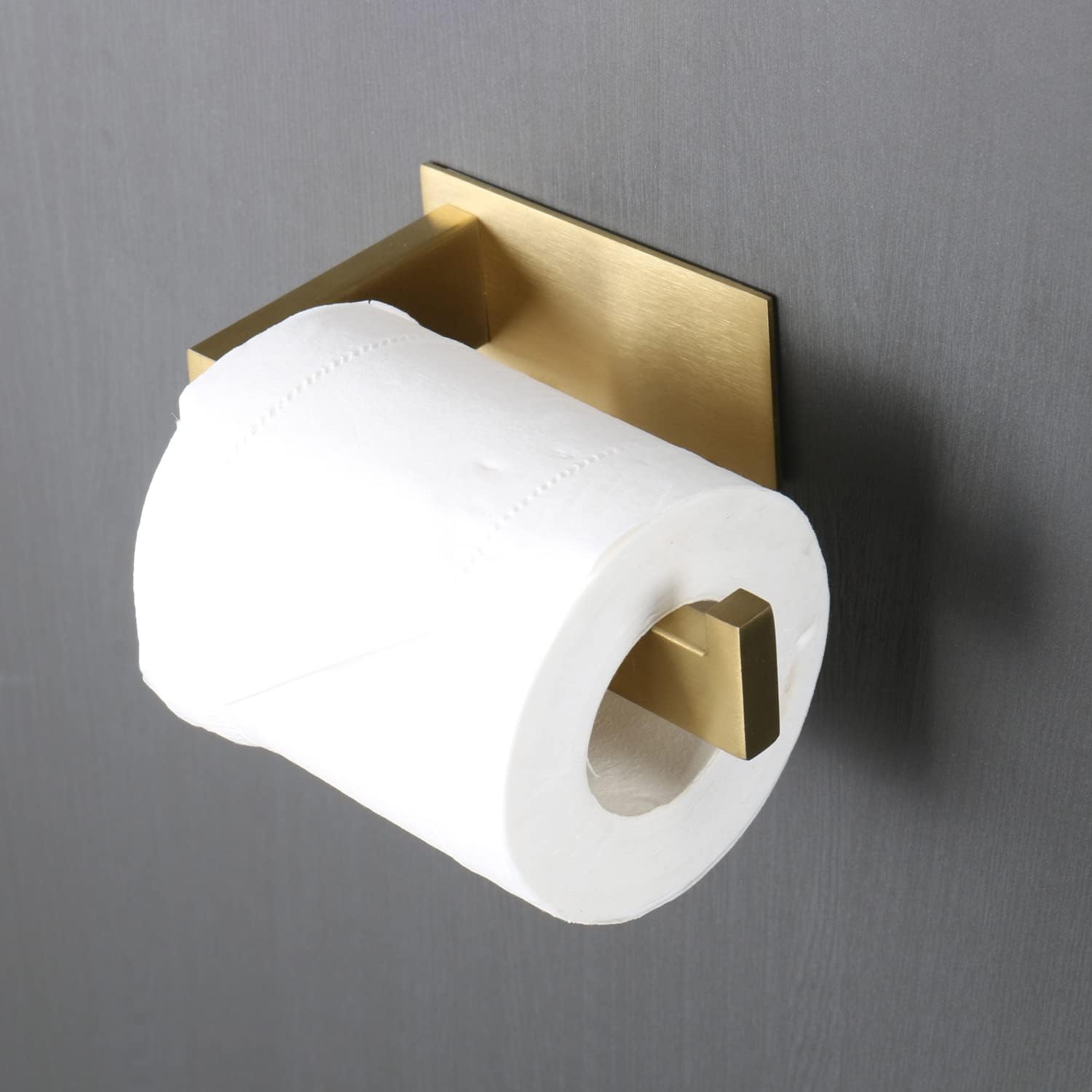 Toilet Paper Holder, Self Adhesive Tissue Holder Stainless Steel Rustproof Paper Roll Holder, No