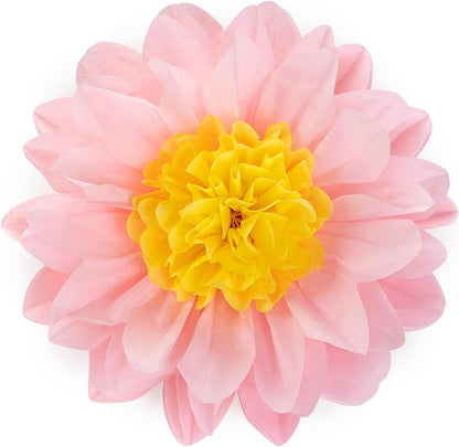 MISU Pink Purple Paper Flowers Tissue Paper Pom Poms Sunflower Daisy Flowers for Party Decorations