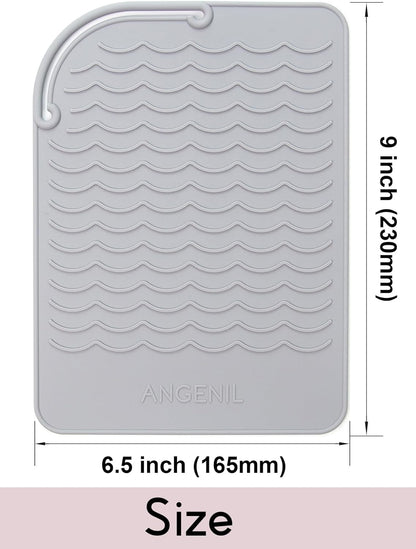 ANGENIL Silicone Heat Mat for Hair Tools - Flat Iron and Curling Iron Pad, Heat-Resistant Travel