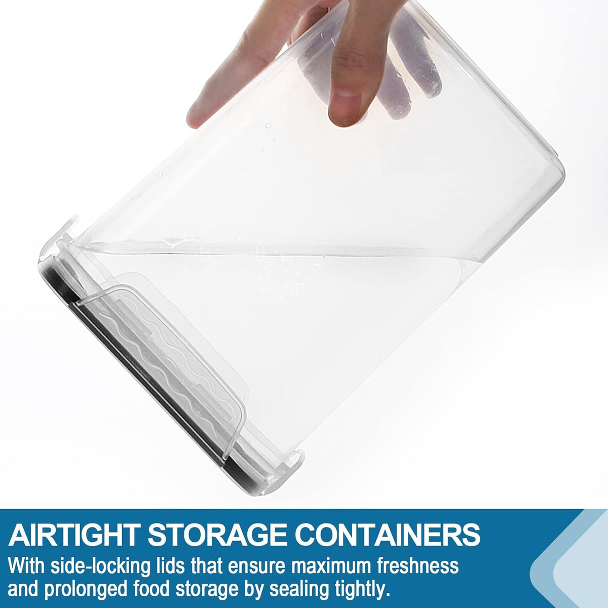 VERONES Large Tall Airtight Food Storage Containers, 10 PACK Plastic Airtight Kitchen & Pantry