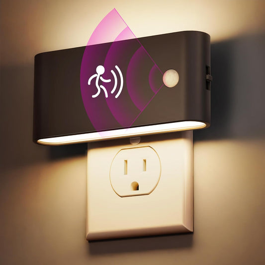 Briignite Motion Sensor Night Light, 2 Pack Motion Activation Night Lights Plug into Wall, Auto On