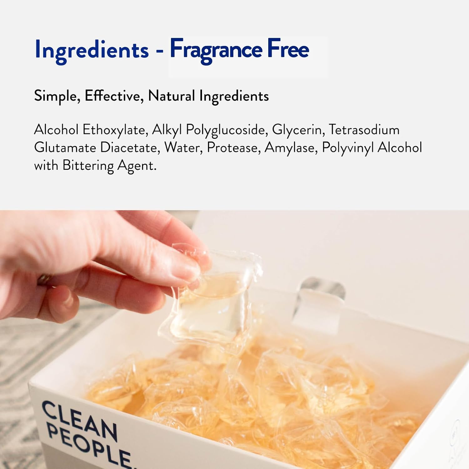 The Clean People Ultra Concentrated Laundry Detergent Pods, 192 Count, Fragrance Free, Plant-Based