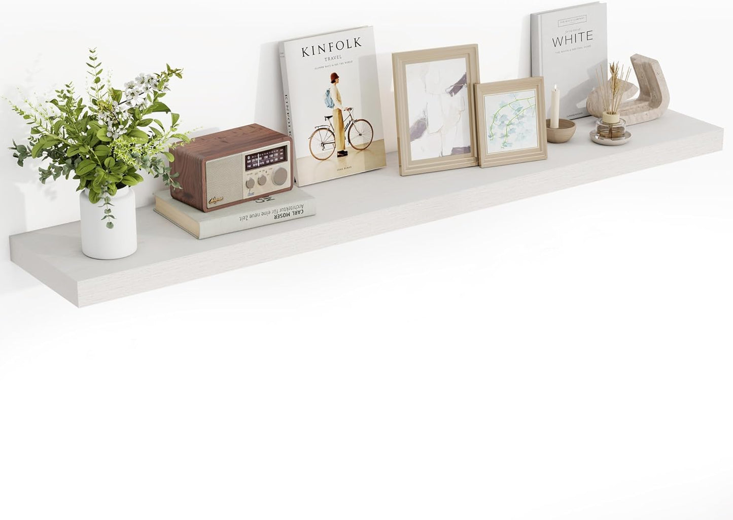 55 Inch Floating Shelves, 55"x9.25"x1.5" Inch Deep Floating Shelves for Wall, Wooden Shelves for