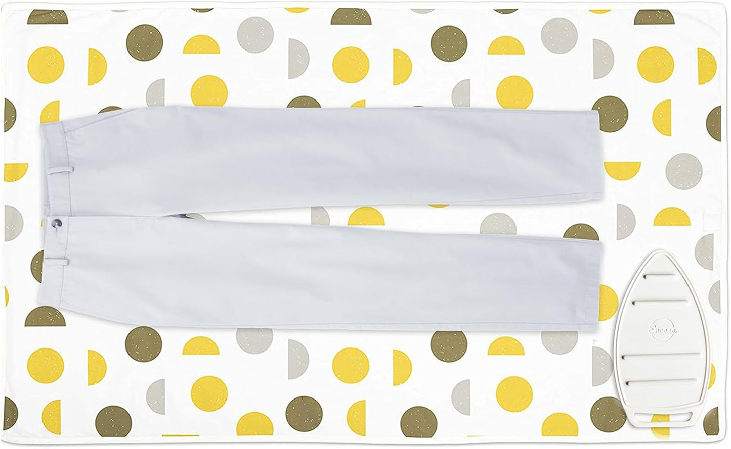 Encasa XO Ironing Mat/Pad (Large 48"x28") with 3mm Padding & Silicone Iron Rest for Steam Pressing