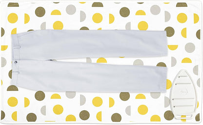 Encasa XO Ironing Mat/Pad (Large 48"x28") with 3mm Padding & Silicone Iron Rest for Steam Pressing