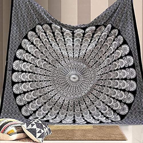Bless International Handmade Indian hippie Bohemian Psychedelic Peacock Mandala Wall hanging