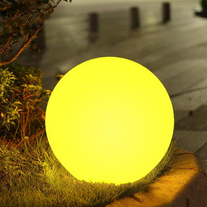 10-in Solar Globe Light, Solar Garden Ball Light Outdoor w/Remote, 16 RGB Color 4 Modes Glowing