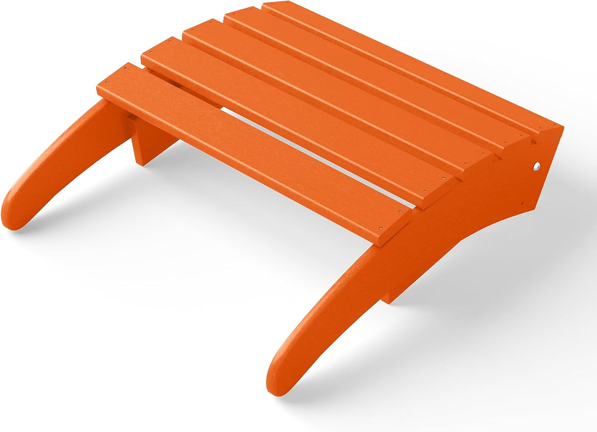 WestinTrends Outdoor Ottoman, Patio Adirondack Ottoman Foot Rest, All Weather Poly Lumber Folding
