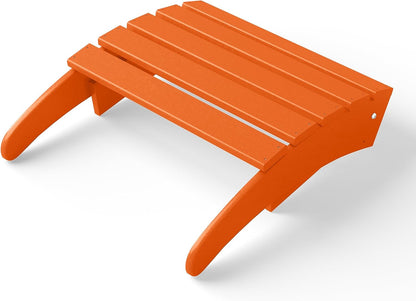 WestinTrends Outdoor Ottoman, Patio Adirondack Ottoman Foot Rest, All Weather Poly Lumber Folding