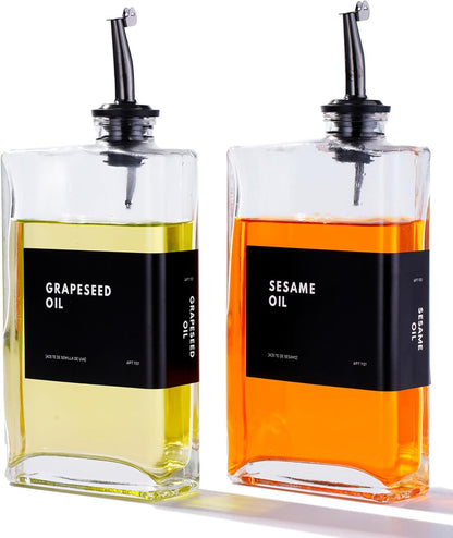 Olive Oil Dispenser for Kitchen, Cooking Oil and Vinegar Dispenser Set, Olive Oil Bottle, Soy sauce