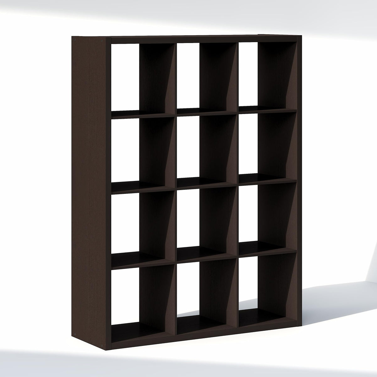 Furinno Cubic Extra Thick 12-Cube Closet Organizers and Storage, Dark Oak