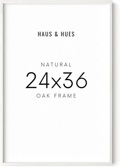 HAUS AND HUES 24 x 36 Poster Frame - Set of 1 24x36 White Poster Frame, Wooden Picture Frames