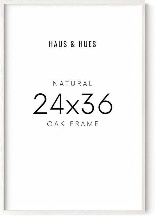 HAUS AND HUES 24 x 36 Poster Frame - Set of 1 24x36 White Poster Frame, Wooden Picture Frames