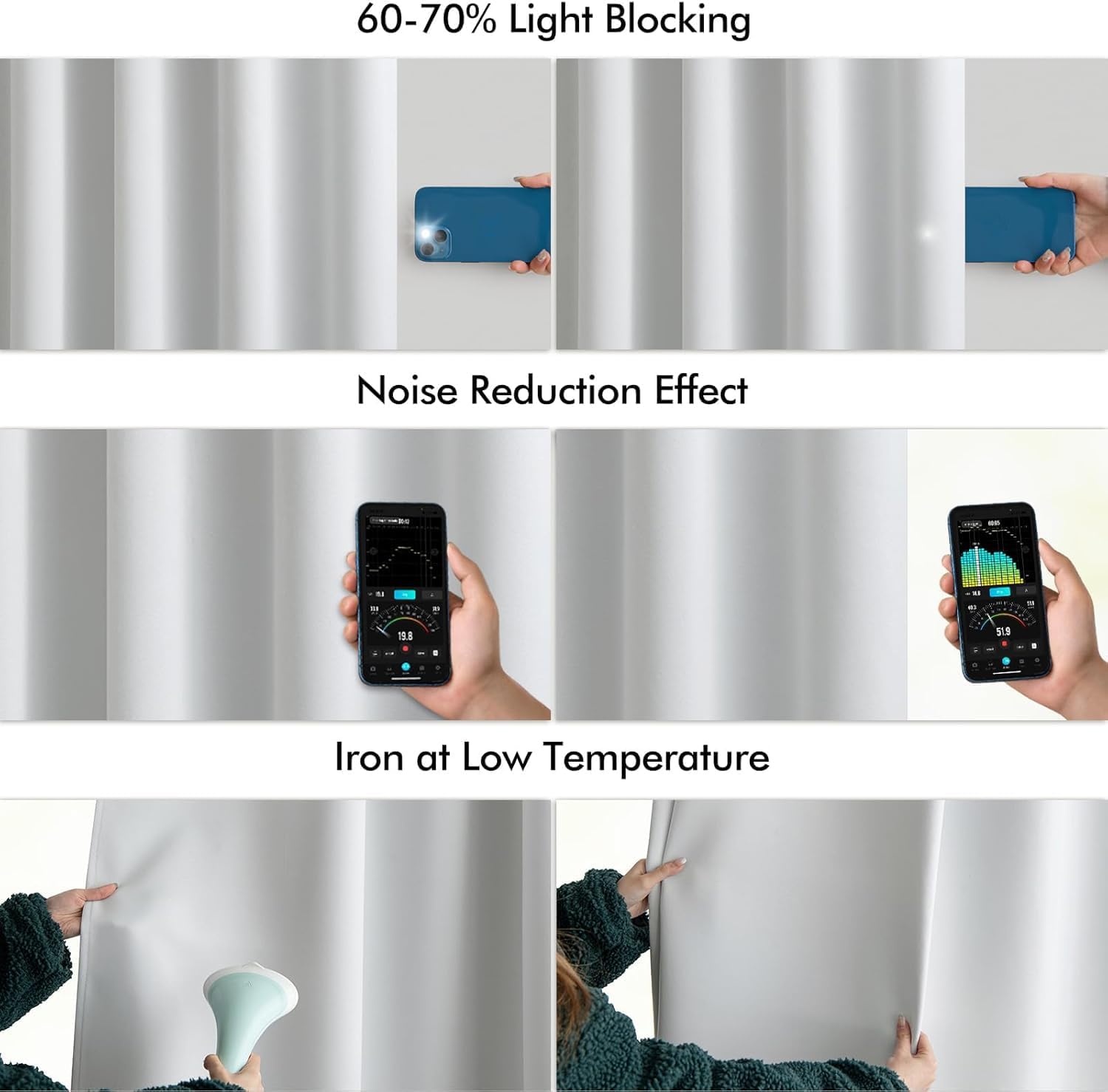 MIULEE Back Tab Light Blocking Curtains 84 Inch Length 2 Panels Set for Living Room Bedroom