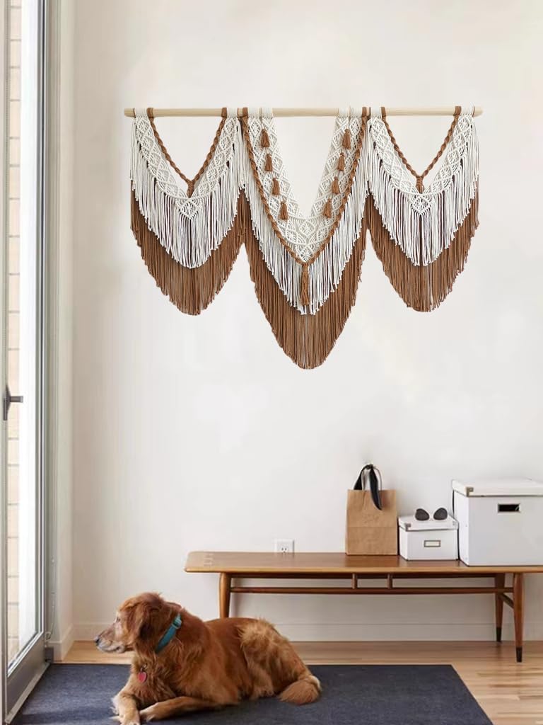 large macrame wall hanging - Boho Tapestry Macrame Wall Decor Art- Chic Bohemian Handmade Woven