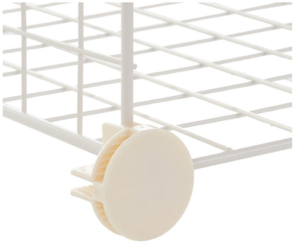 Amazon Basics 6 Cube Wire Grid Storage Organizer, Stackable Storage Cubes, Modular Closet Organizer