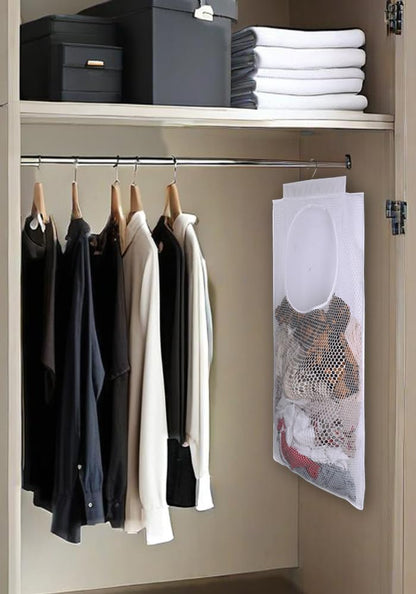 ALYER Breathable Mesh Laundry Hamper,Foldable Hanging Closet Storage Basket,Portable Space Saving