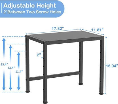 17.3 Inches Metal Storage Shelves,150LBS Heavy Duty Shelving Units and Storage For Small