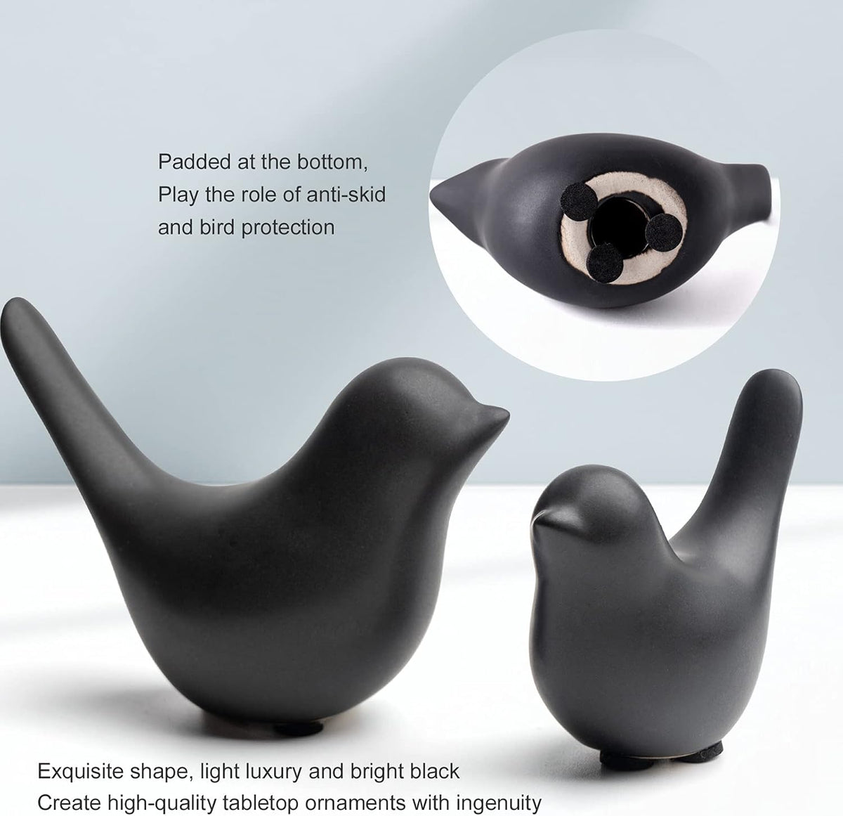 Notakia Small Birds Statues Home Decor Modern Style Decorative Ornaments for Living Room, Bedroom