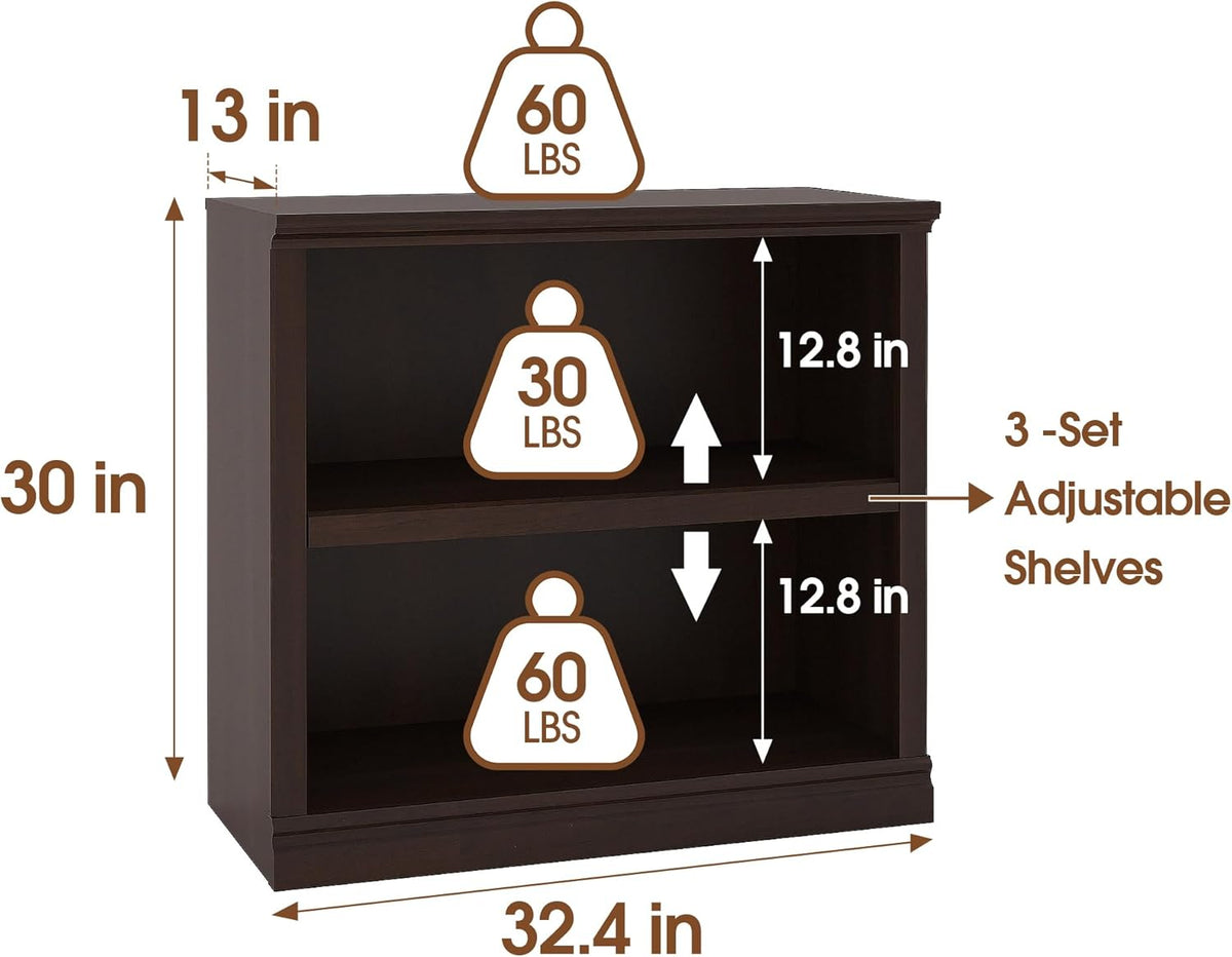 Bookcase, Open Storage Book Cases/Shelves, Floor Standing Indoor Furniture 2 Shelf Book case for