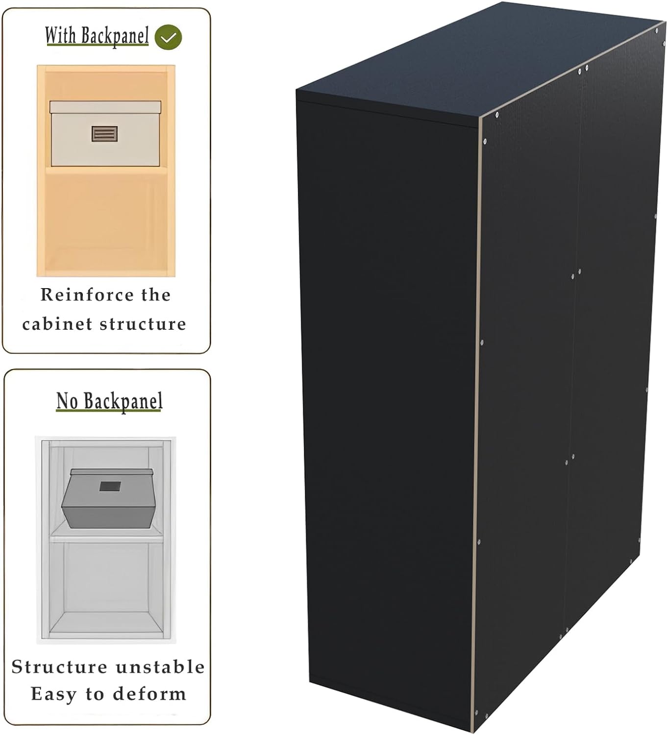 6-Cube Storage Shelf Bookcase - Wooden 3-Tier Floor Standing Open Bookshelf for Home and Office