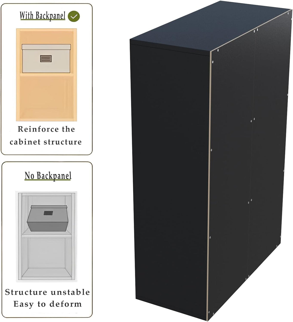 6-Cube Storage Shelf Bookcase - Wooden 3-Tier Floor Standing Open Bookshelf for Home and Office