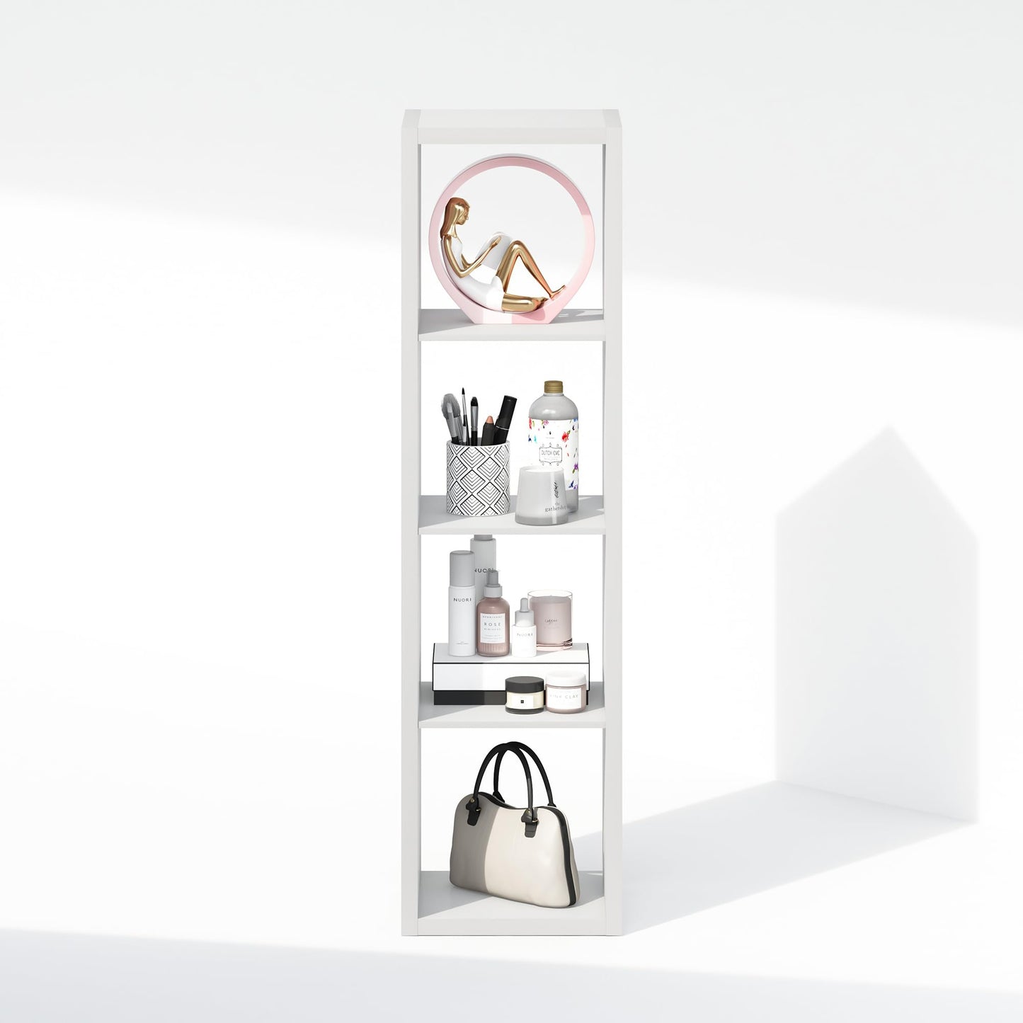 Furinno Cubic Extra Thick 4-Cube Closet Organizers and Storage, White