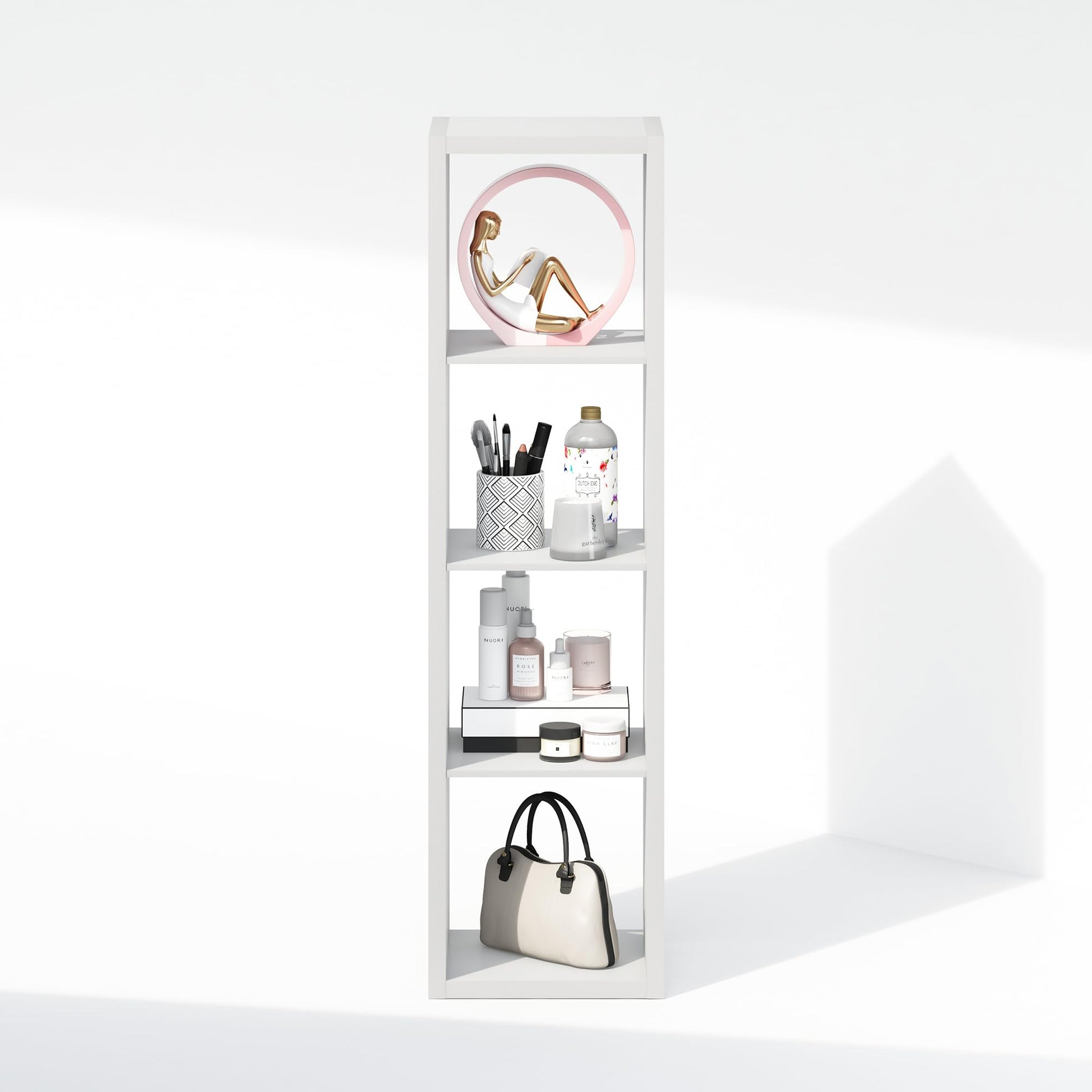 Furinno Cubic Extra Thick 4-Cube Closet Organizers and Storage, White