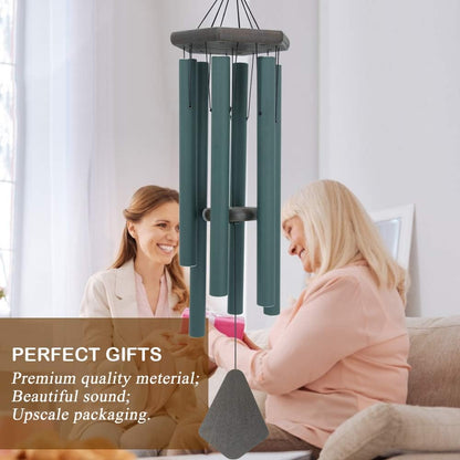 Sympathy Wind Chimes Outdoor Deep Tone,36Inch Melody Wind Chimes Large with 6 Heavy Tubes Tuned