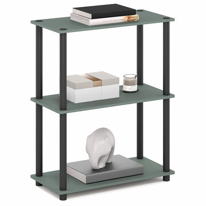 Furinno Turn-N-Tube Storage Shelves, 3-Tier Book Shelf, Corner Shelf, Toolless Open Shelves, for