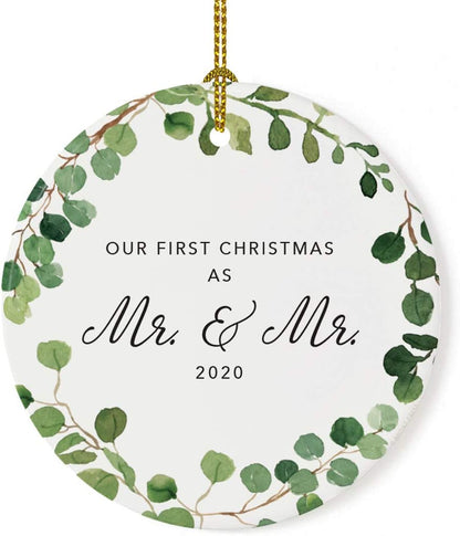 Andaz Press Custom Year Round Ceramic Porcelain Christmas Tree Ornament Keepsake Collectible Gift