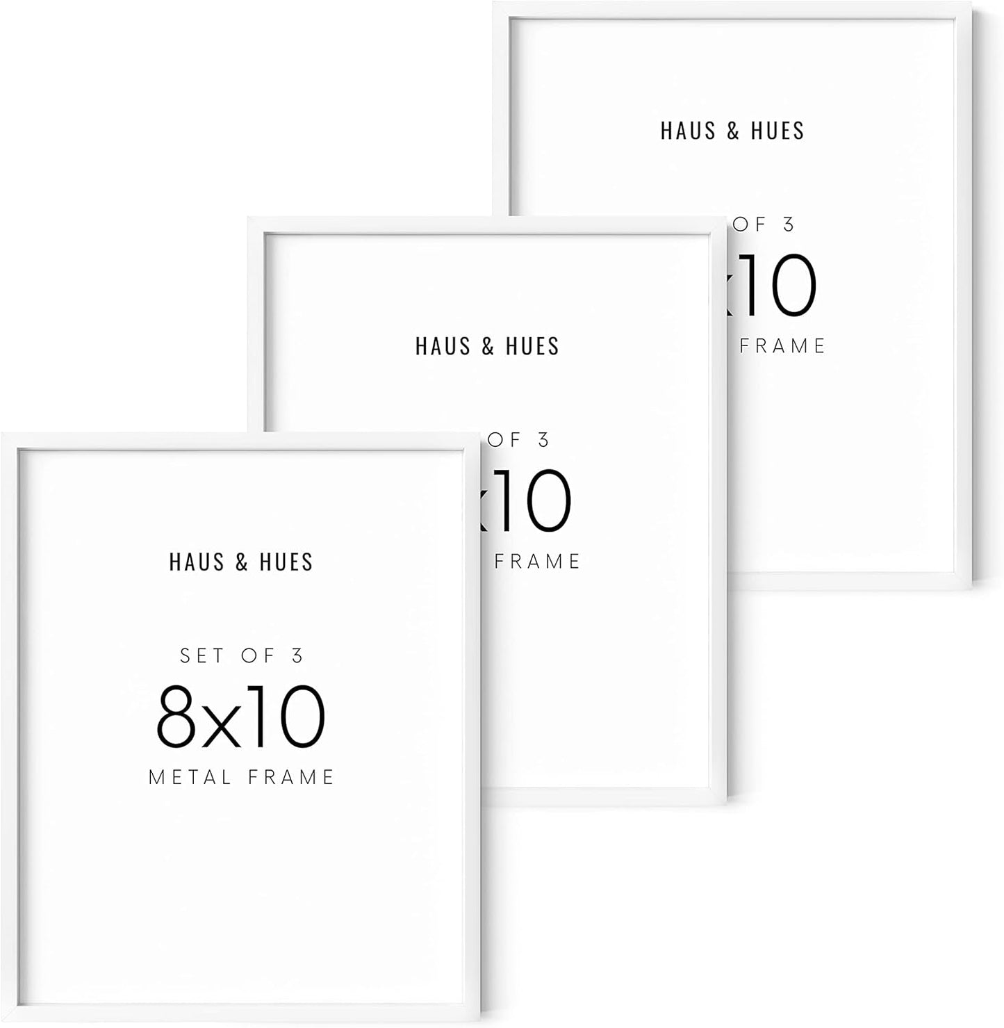 HAUS AND HUES 8 By 10 Picture Frames - 8x10 Picture Frame Set of 3, Frame For Three 8x10 Frames