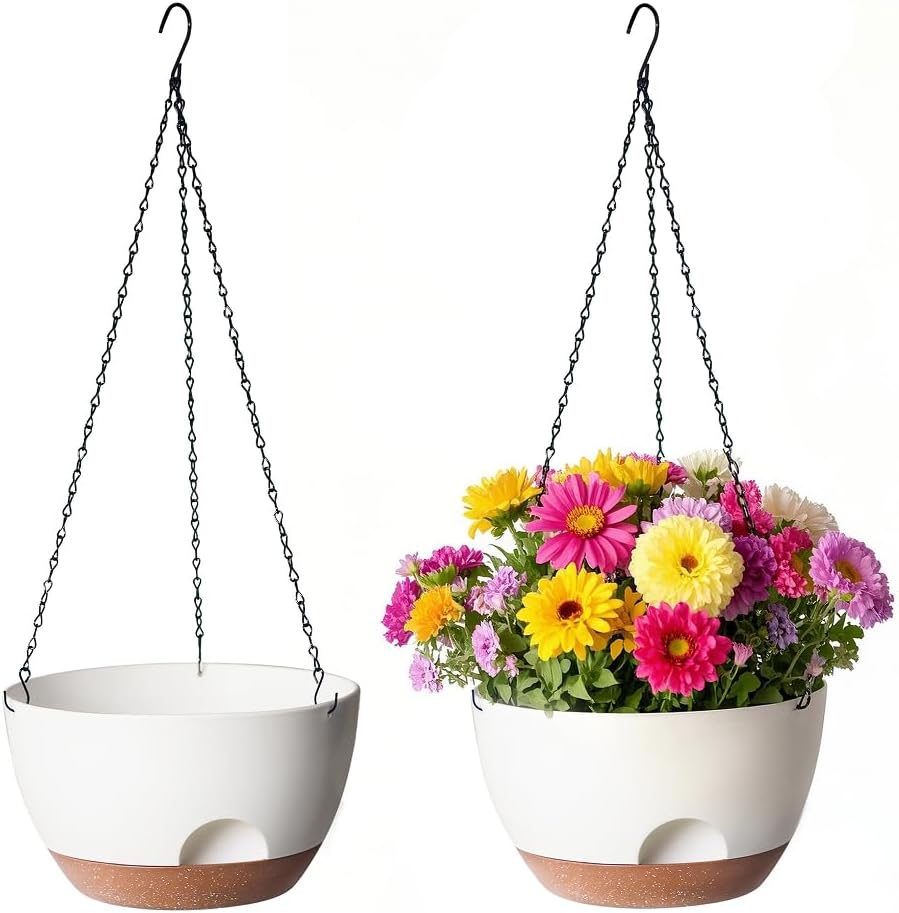 12 Inch Hanging Baskets for Plants Outdoor, Hanging Planters for Indoor Outdoor Plants, Hanging