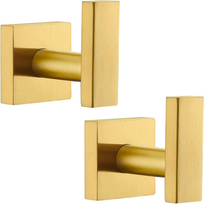 Angle Simple Towel Hooks for Bathroom, SUS 304 Stainless Steel Square Robe Coat Wall Hooks, Hand
