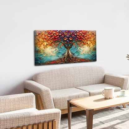 LASMOND Beautiful Colorful Tree Amazing Art Plants Wall Art Decor Artwork for Living Room (30x60