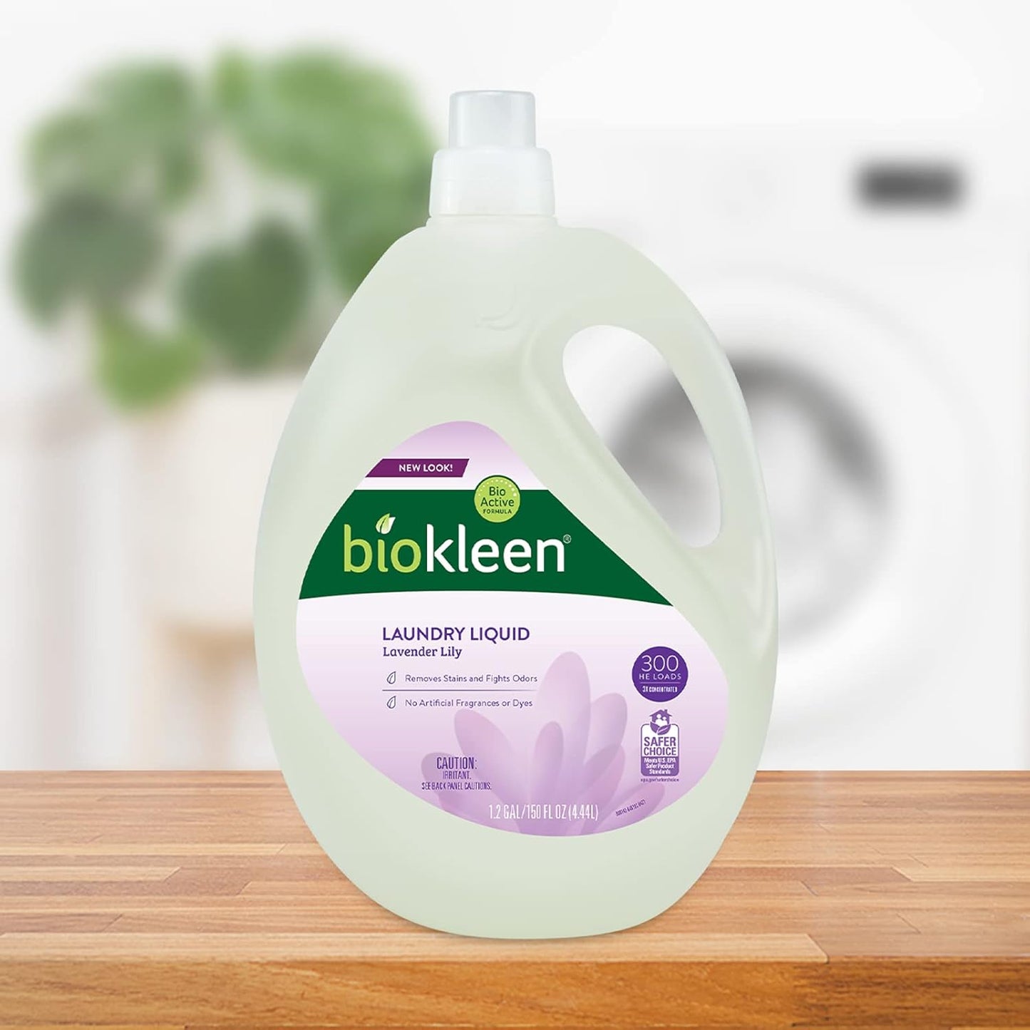 Biokleen Natural Laundry Detergent - 300 HE Loads - Liquid, Eco-Friendly, Plant-Based, No