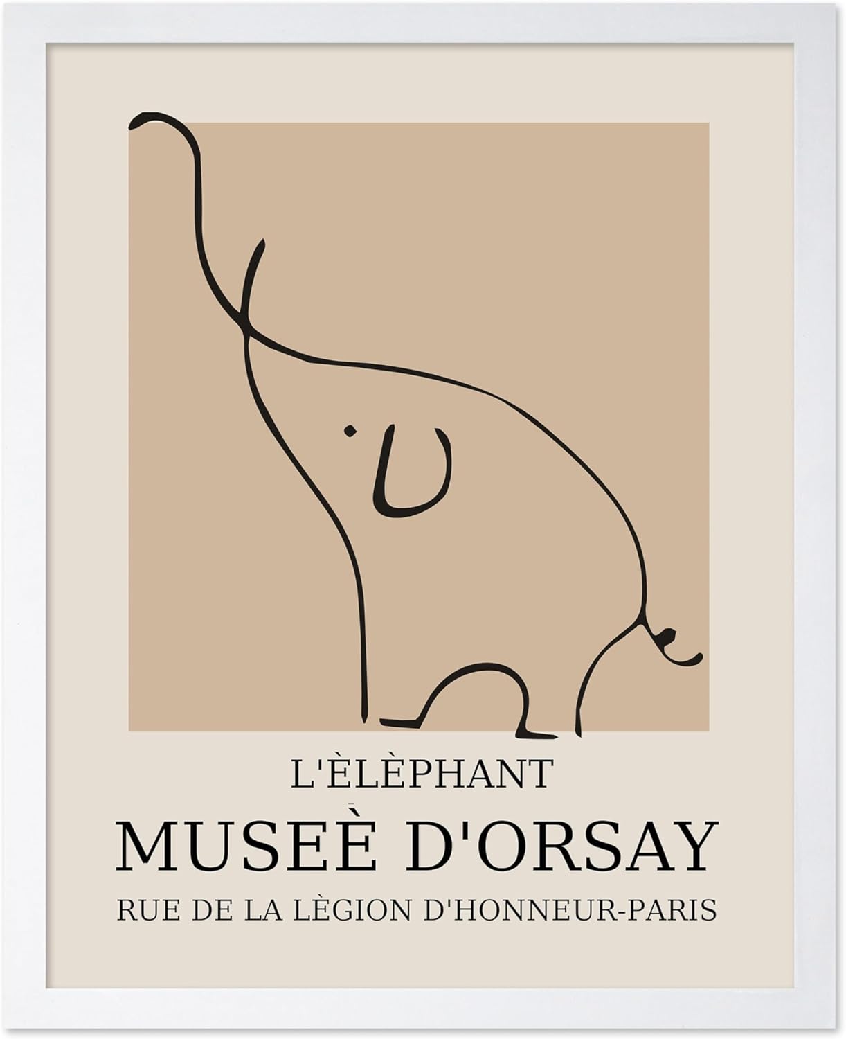 Poster Master Vintage Poster - Retro Minimalist Print - Gift for Artist, Housewarming - Elephant
