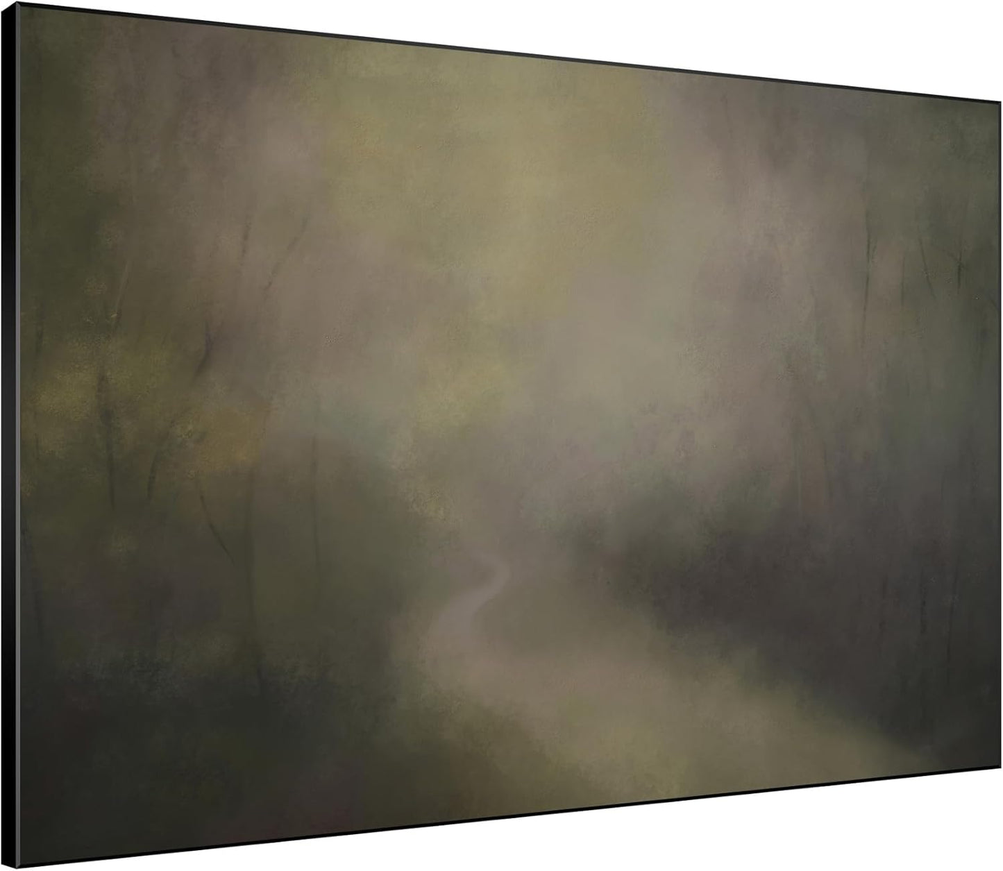 SIGNWIN 60"x72" Extra Large Framed Wall Art Muted Forest Path Soft Misty Woodland Scene