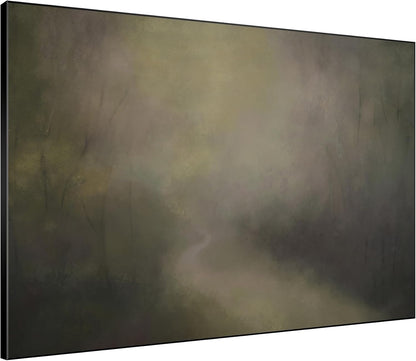 SIGNWIN 60"x72" Extra Large Framed Wall Art Muted Forest Path Soft Misty Woodland Scene