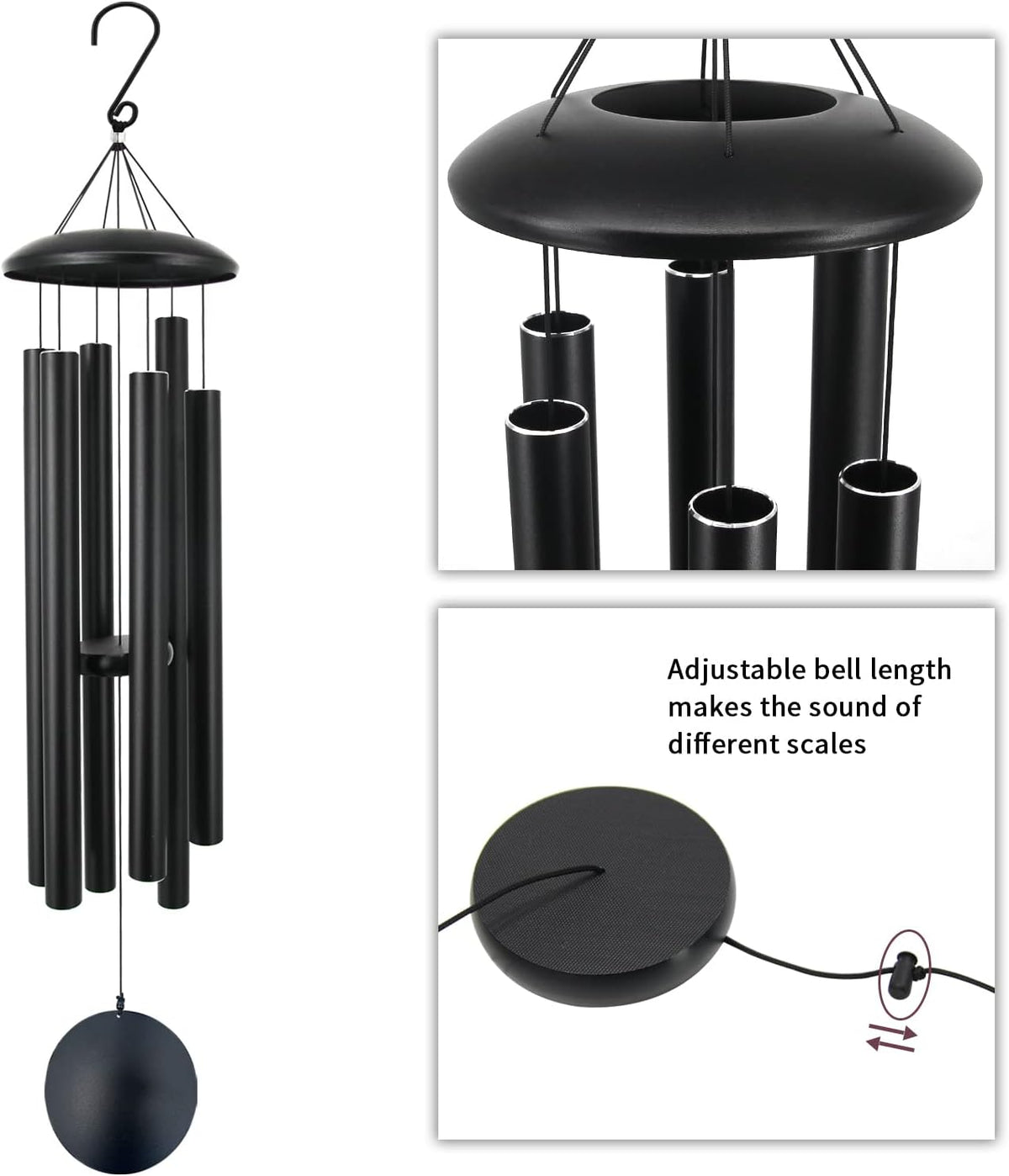 ASTARIN 45 in Memorial Wind Chimes Large with 6 Heavy Tubes, Large Deep Tone Wind Chimes Outdoor