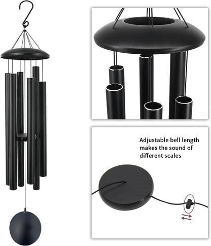 ASTARIN 45 in Memorial Wind Chimes Large with 6 Heavy Tubes, Large Deep Tone Wind Chimes Outdoor