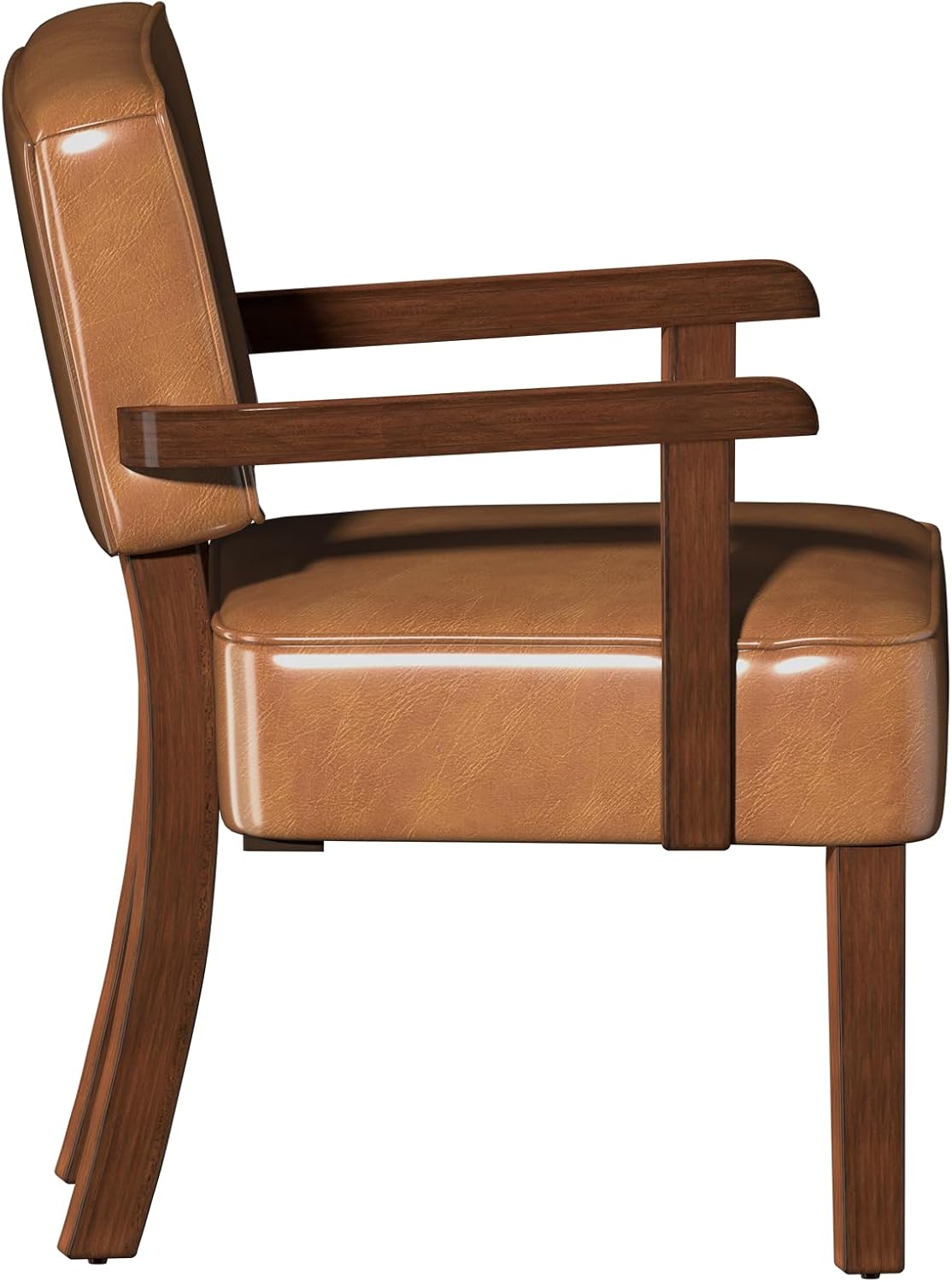 Accent Chair, PU Leather Living Room Chairs Oversized with Soft Seat and Armrests, Armchair for