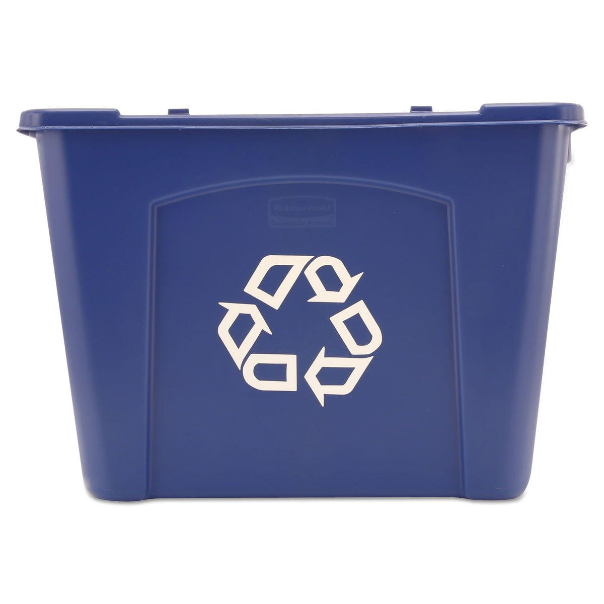 Rubbermaid Commercial Products Stackable Recycling Bin, 14 Gallon, Blue Storage Container, for